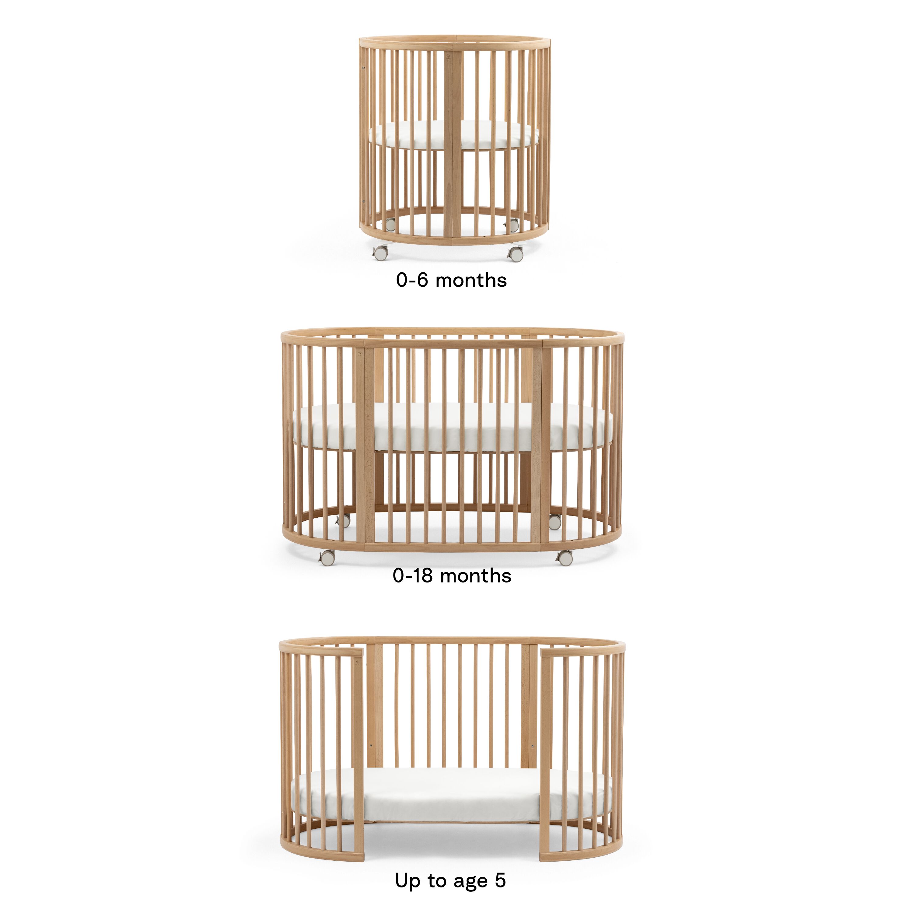 Sleepi™ 3-in-1 Convertible Crib with Mattresses and Extension Kit, , mainview